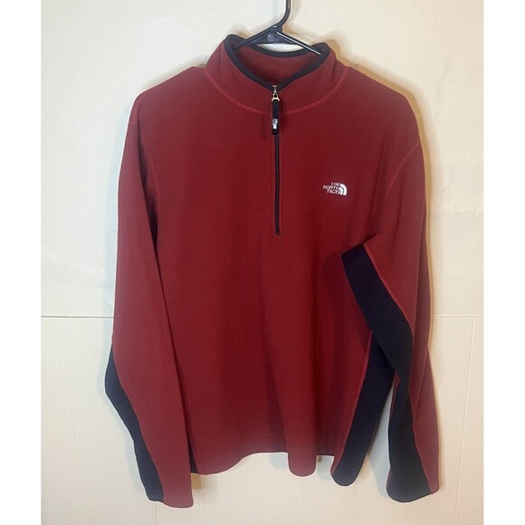 The North Face Men's Red Zip Up Sweater - Picture 1 of 7